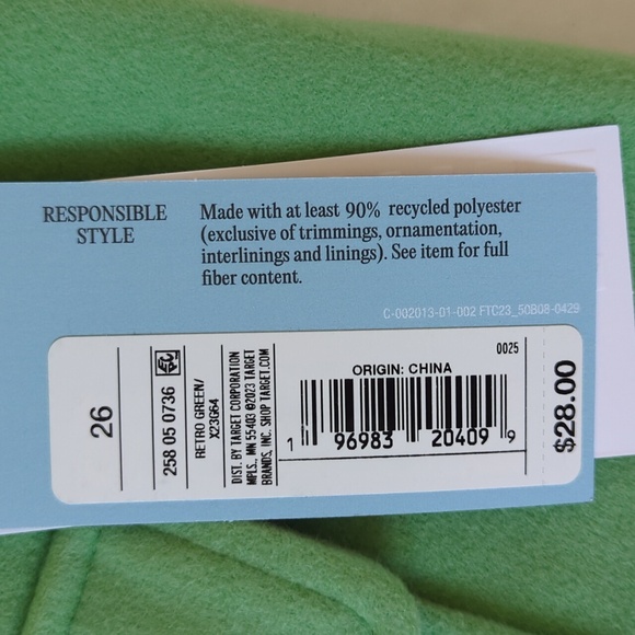 NWT Future Collective w/Reese Blutstein Double Pocket Mini Skirt 26 Retro Green - Picture 11 of 15